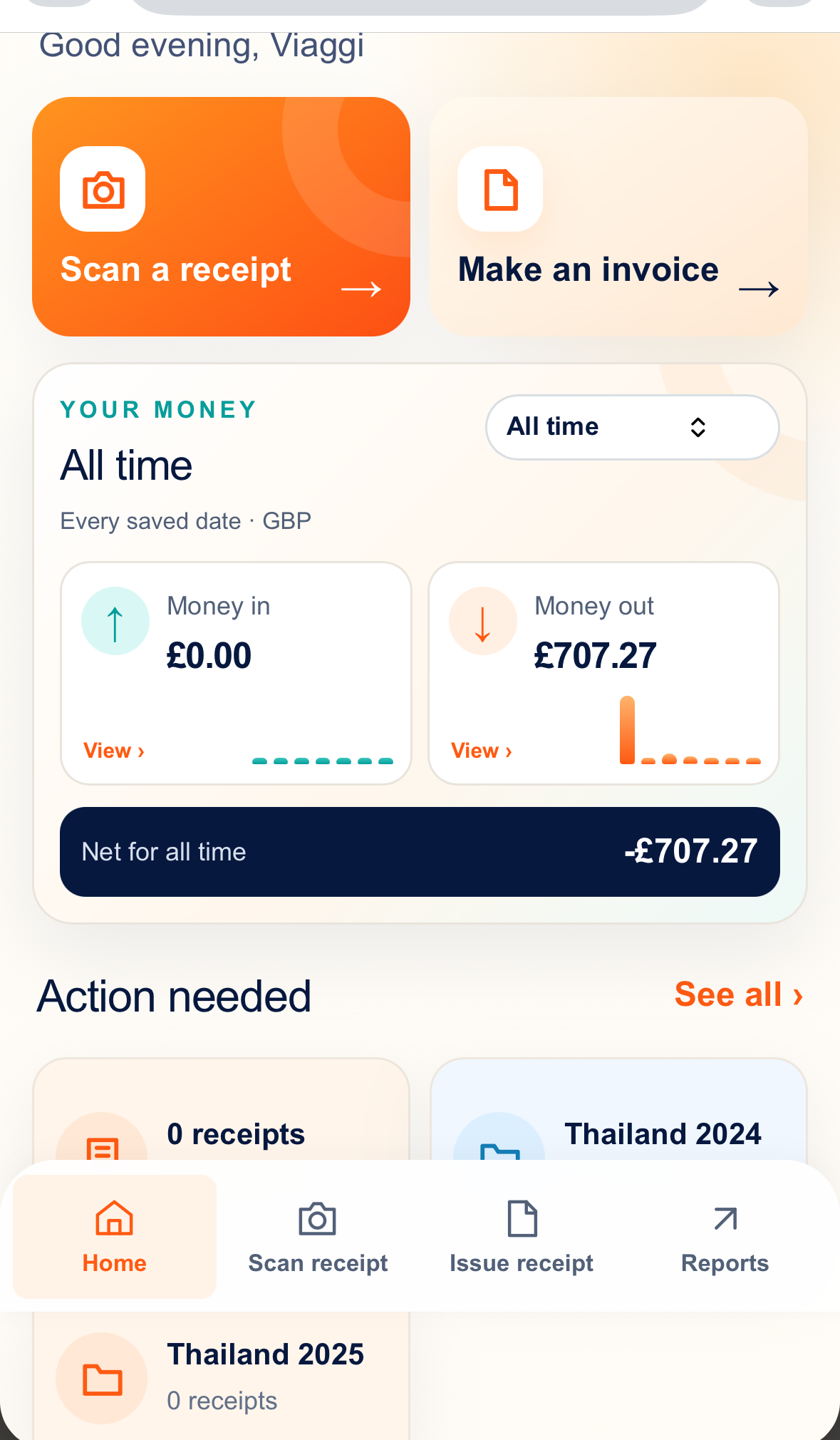 Receipt Loop app